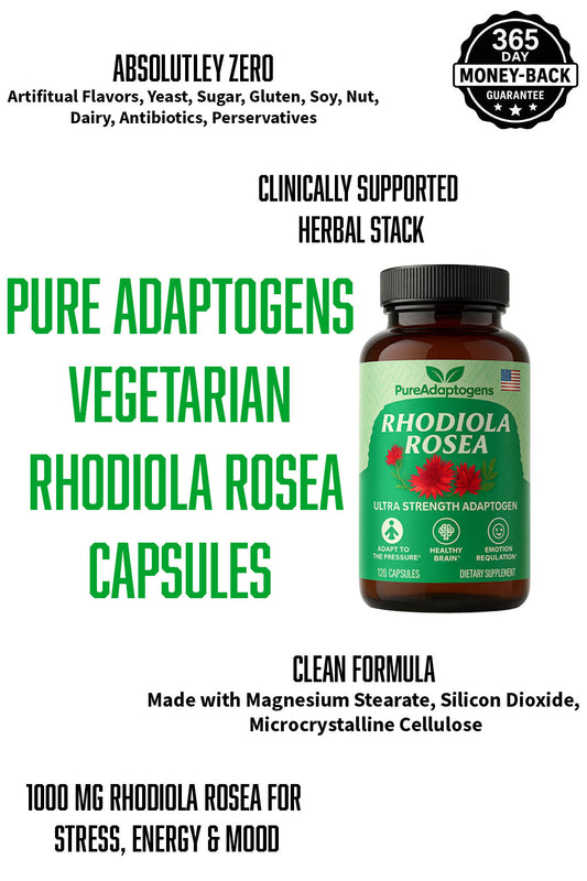 Pure Adaptogens 100% Natural Plant Vegetarian Capsules